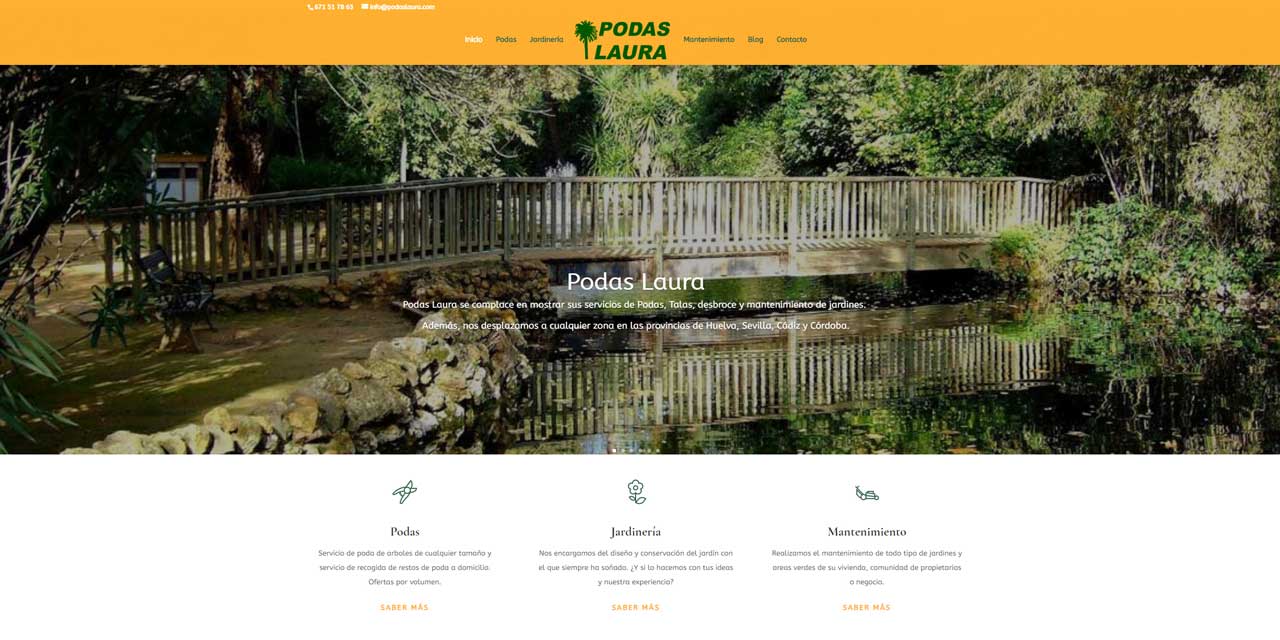 web podas Laura noventa.es diseño web